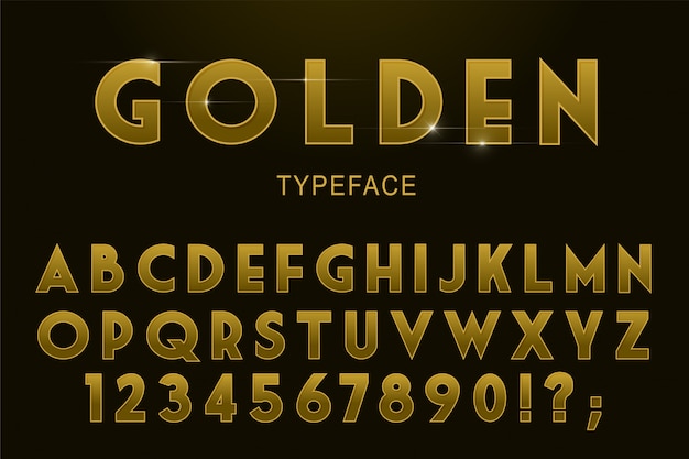 Einfache goldene schrift