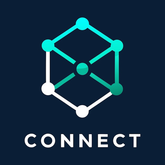 Einfache Gradient Hub-Logo-Vorlage für die Markenidentität