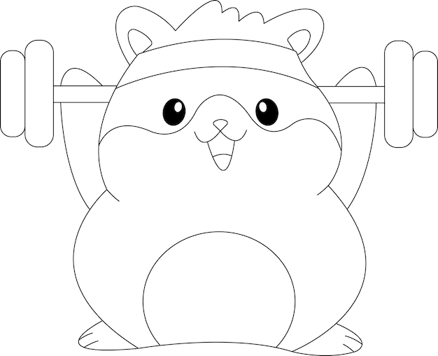 Einfache Hamster-Droodle-Farbblätter für Kinder