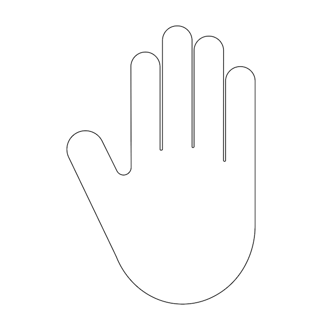 Einfache hand-logo-vektorvorlage