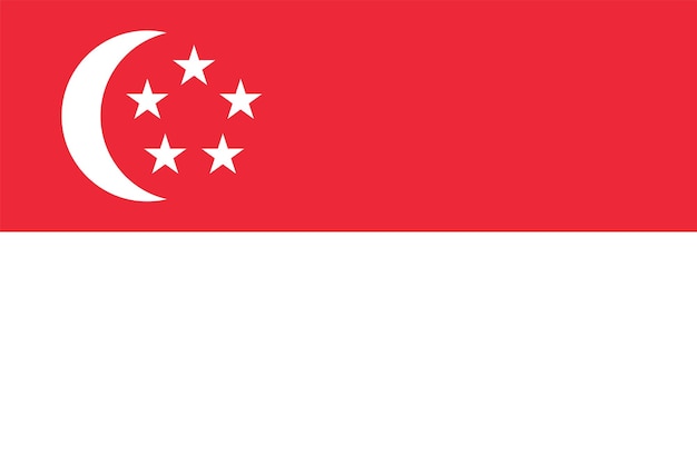 Vektor einfache illustration der singapur-flagge für unabhängigkeitstag oder wahlen