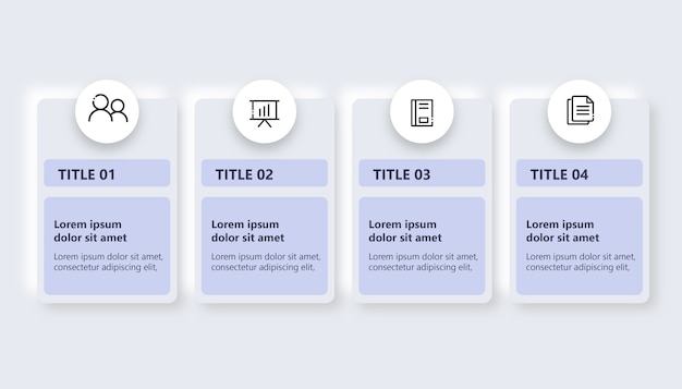 Einfache infografik mit 4 optionen