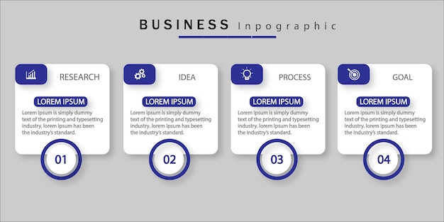 Einfache infografik mit 6 optionen