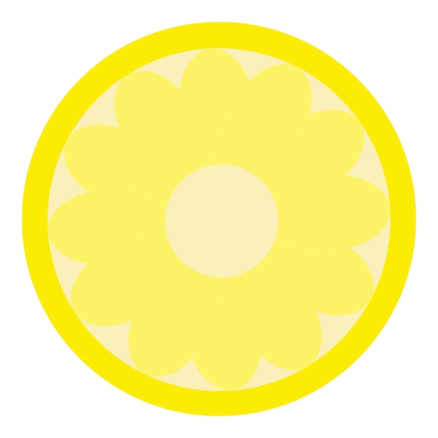 Einfache, Isolierte Zitronenscheibe Auf Weißem Hintergrund
