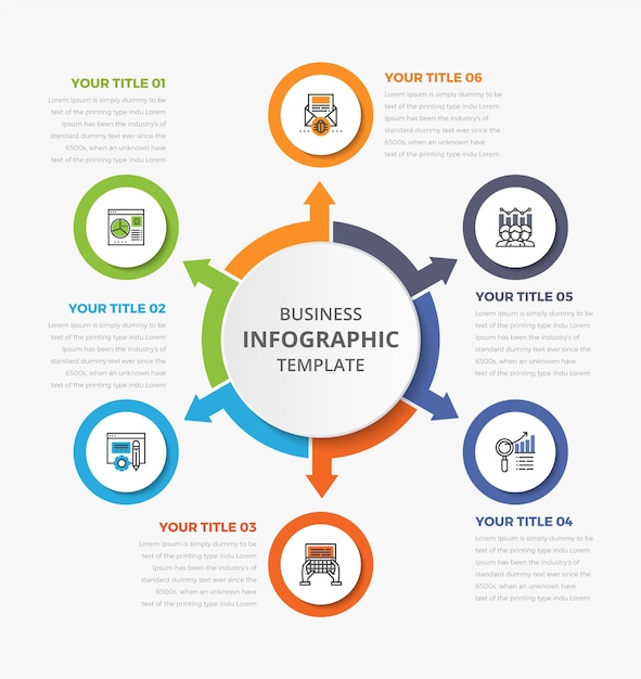 Einfache kreis infografik vorlage