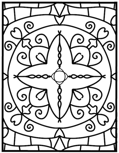 Einfache Mandala-Malseite mit einfachen und einfachen Mandala-Mustern für Kinder oder Erwachsene