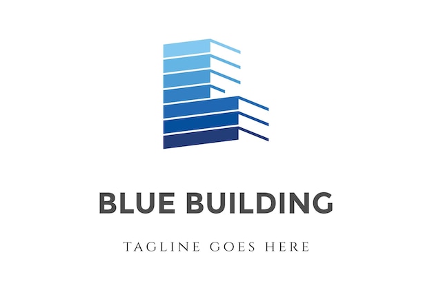 Einfache minimalistische Gebäudewohnung für Immobilien-Hypotheken-Wohnimmobilien-Logo-Design-Vektor