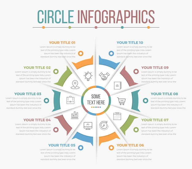 Einfache moderne business circle infografiken