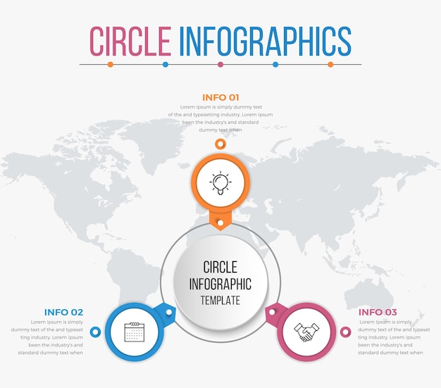 Einfache moderne kreis-infografiken