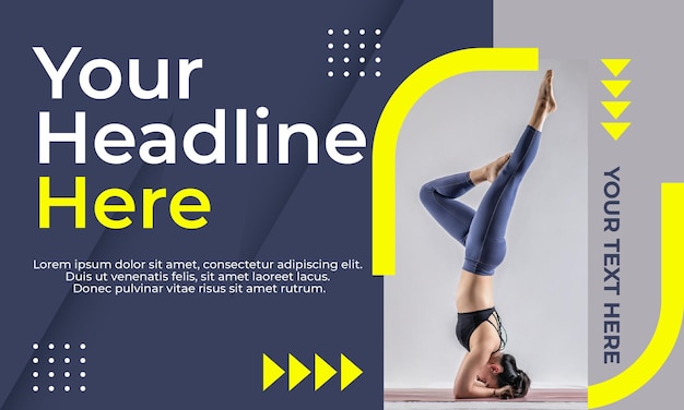 einfache moderne vorlage flyer yoga