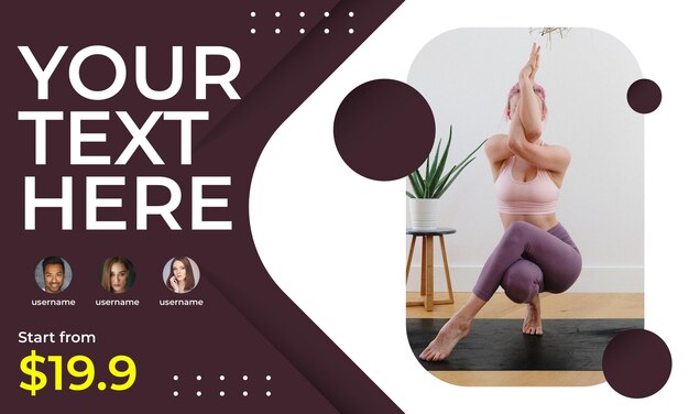 einfache moderne vorlage flyer yoga