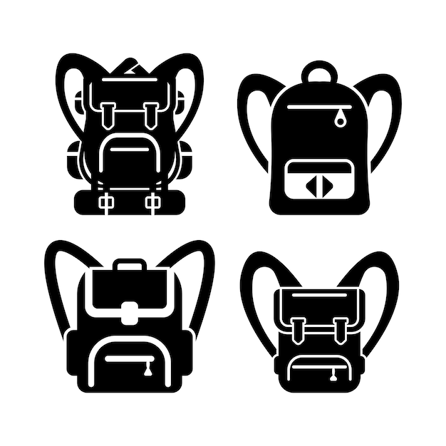 Einfache Rucksack-Iconillustration-Designvorlage