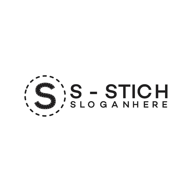 Einfache stich-logo-s-anfangsschablonen-vektorillustration