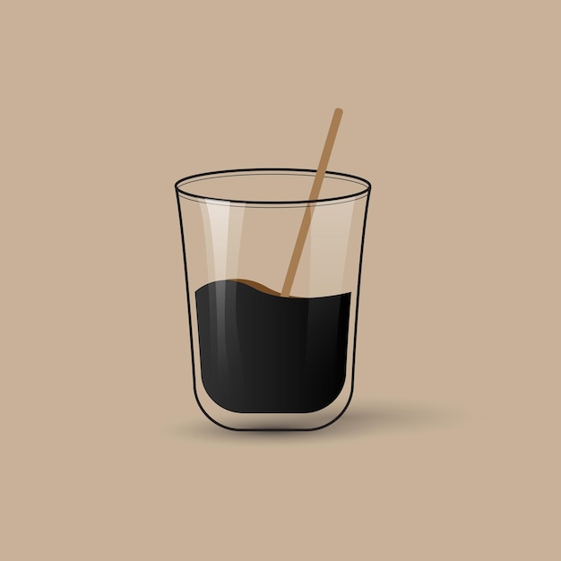 Einfache tasse kaffee-vektor-illustration