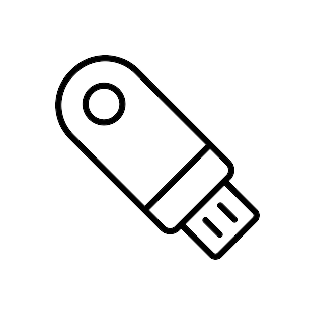 Einfache und saubere Vektor-Design-Vorlage für Flash-Disk-Ikonen
