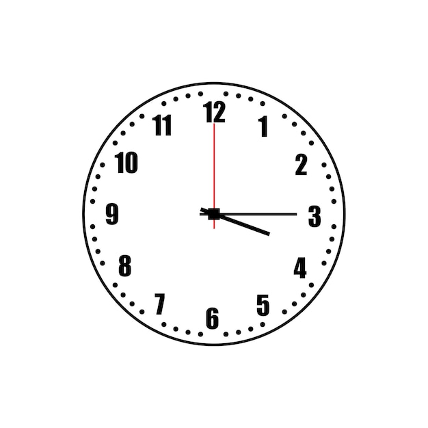 Einfache Vektorillustration der Wanduhr