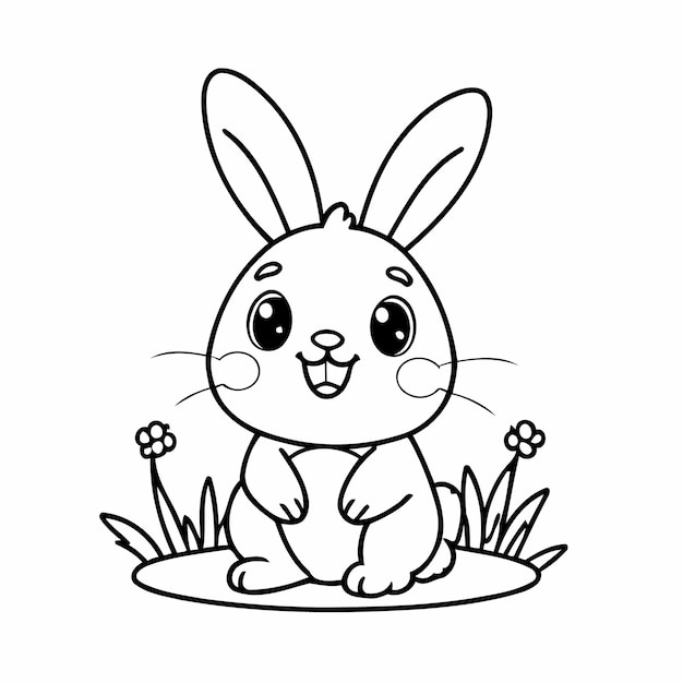 Einfache Vektorillustration von Oster-Droodle für Kleinkinder