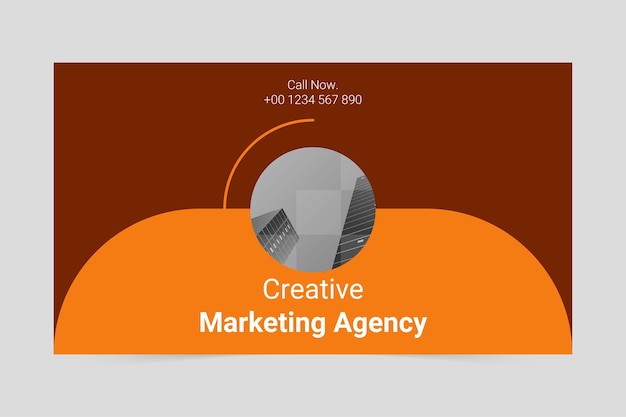 Einfache Vorlage für die Abdeckung einer digitalen Marketingagentur