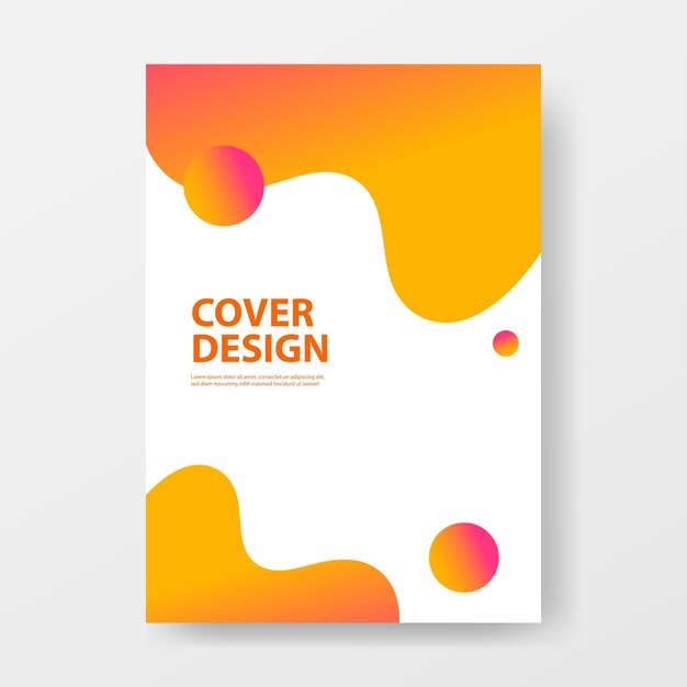 Vektor einfache vorlage für eine flüssige abstrakte titelseite oder ein poster