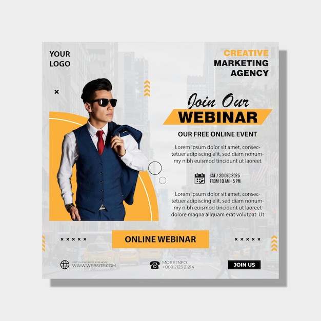 Einfache Webinar-Marketing-Vorlage