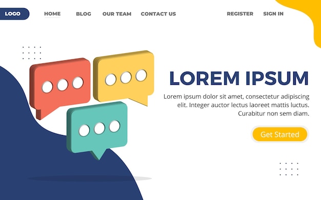 Einfache Website-Header-Designvorlagen
