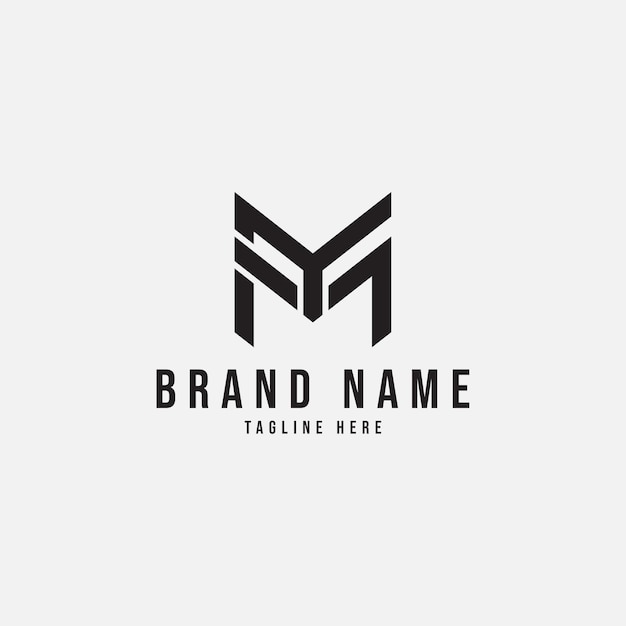 Einfacher Buchstabe MEIN Logo-Design