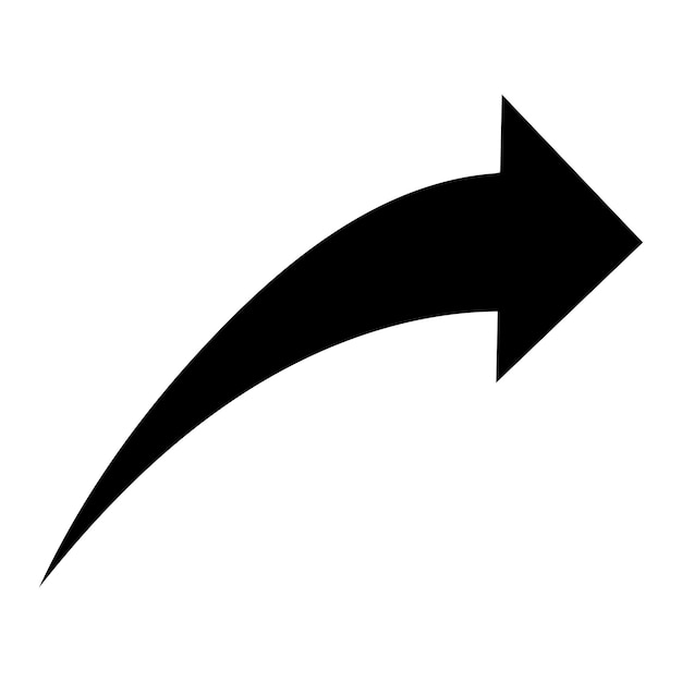 Einfacher Pfeil Vektor-Illustration Doodle-Symbol isoliert auf weißem Hintergrund