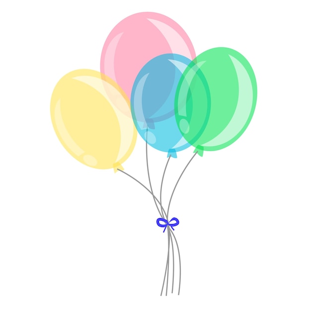 Einfacher transparenter Ballon des Vektor-vier