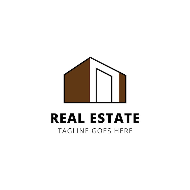 einfacher Wohnungs- und Immobilien-Logo-Ikonenvektor