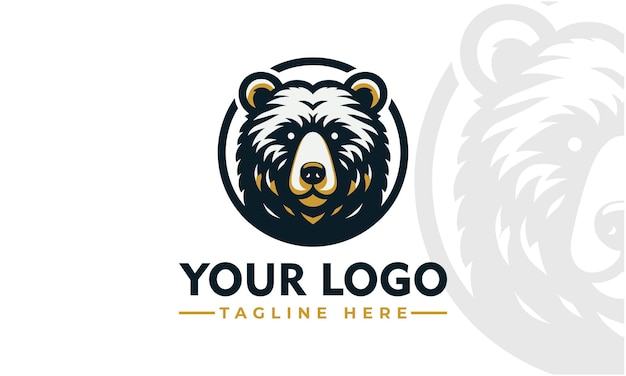 Einfaches Bären-Vektor-Logo-Design Vintage Bären-Logo-Vektor für Bärenliebhaber
