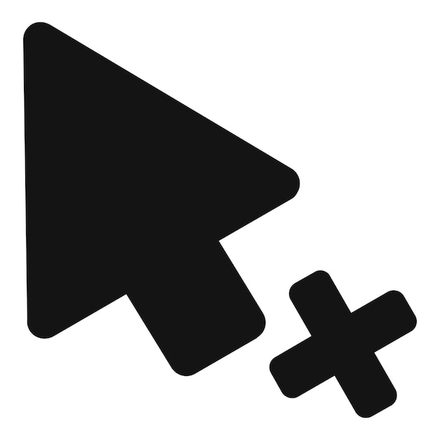Einfaches Beispiel für ein Cursor-Fehler-Vektor-Symbol für das Web