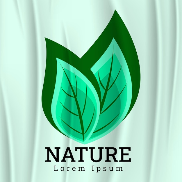 einfaches blattnatur-logo-design