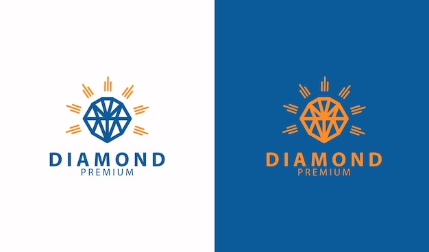 Einfaches Design der Diamant-Logo-Vorlage