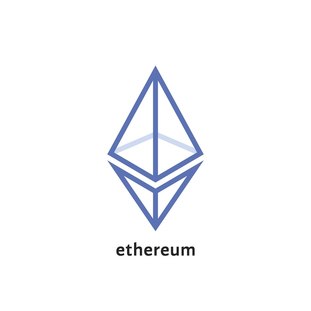 Vektor einfaches dünnes ethereum-logo