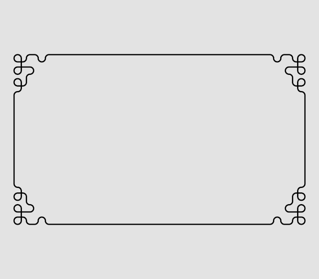 Einfaches horizontales abgerundetes Linienmuster Rahmengrenze