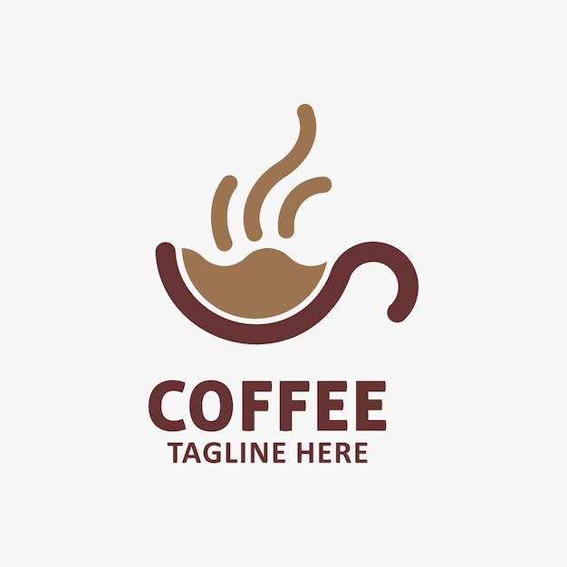 Einfaches kaffee-logo-design