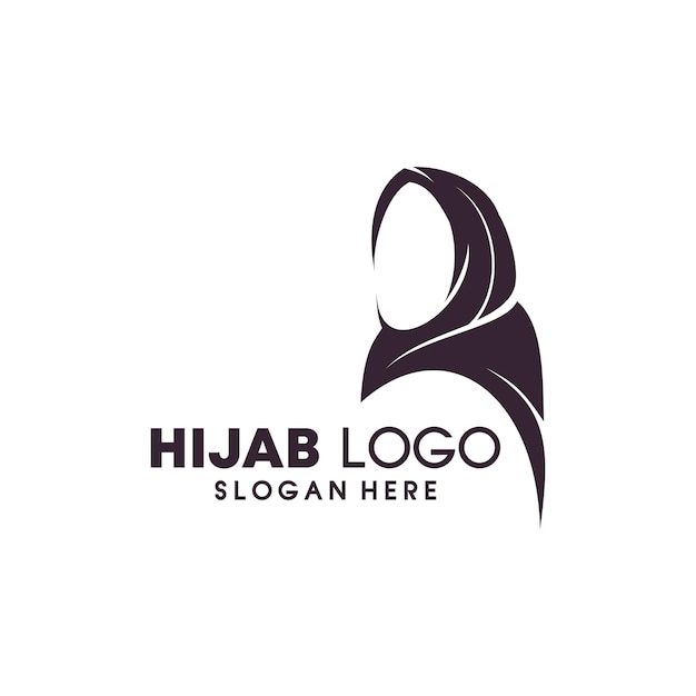 Einfaches logo der frau hijab