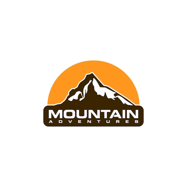 Einfaches logo des bergklettersports