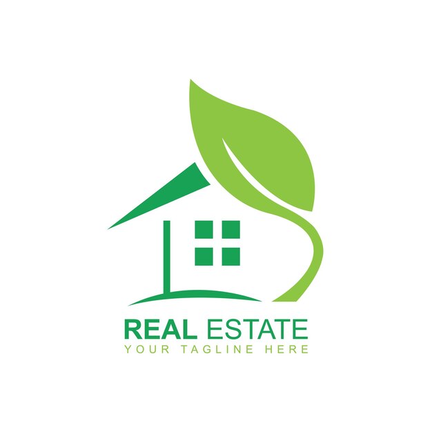 Einfaches Logo-Design für Immobilien, Immobilien-Logo, Vektor-Logo-Vorlage für Immobiliengesellschaften