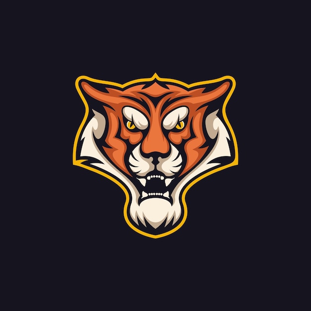 Einfaches logo für tigerkopf