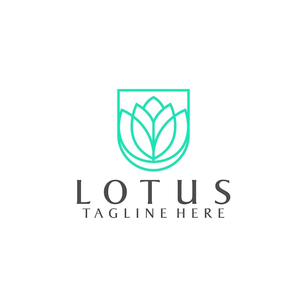 Einfaches logo von lotus stock vector für business und branding