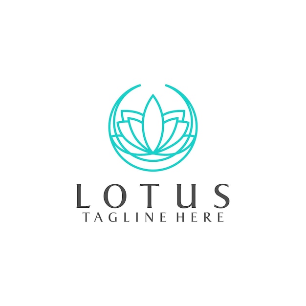 Einfaches Logo von Lotus Stock Vector für Business und Branding