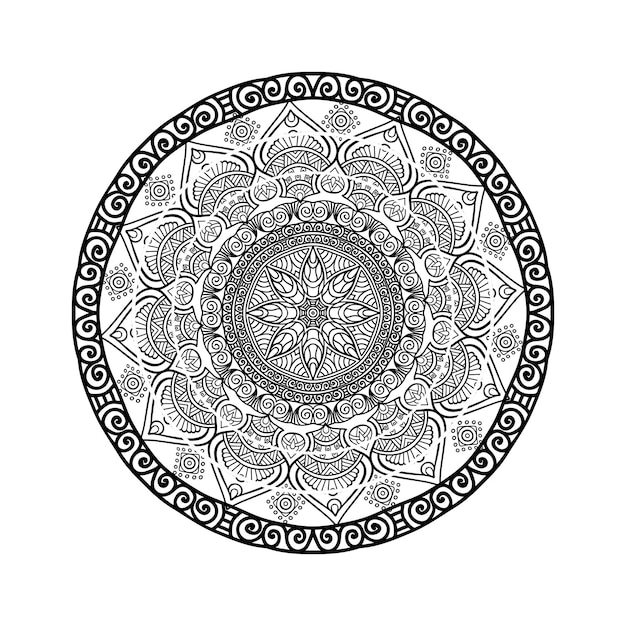 Einfaches mandala-kunstikonen-vektorlogo