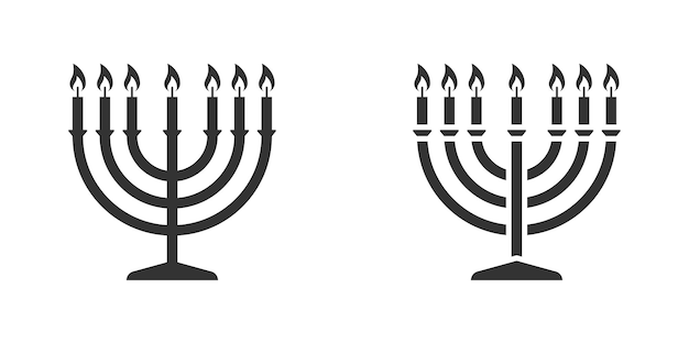 Vektor einfaches menorah-symbol vektorillustration