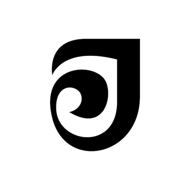 Einfaches minimalistisches abstraktes buchstabe-j-logo