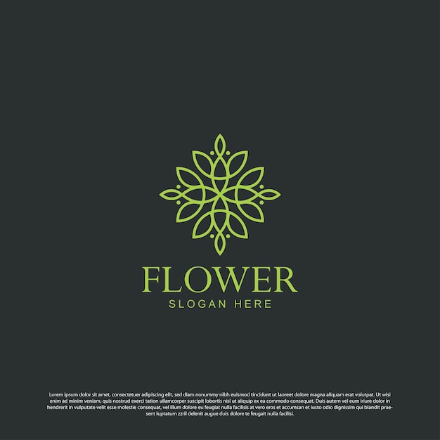 Einfaches, minimalistisches blumen-logo-design