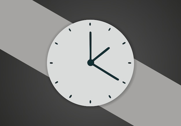 Einfaches minimalistisches Uhrensymbol-Ikonen-Vektorbild