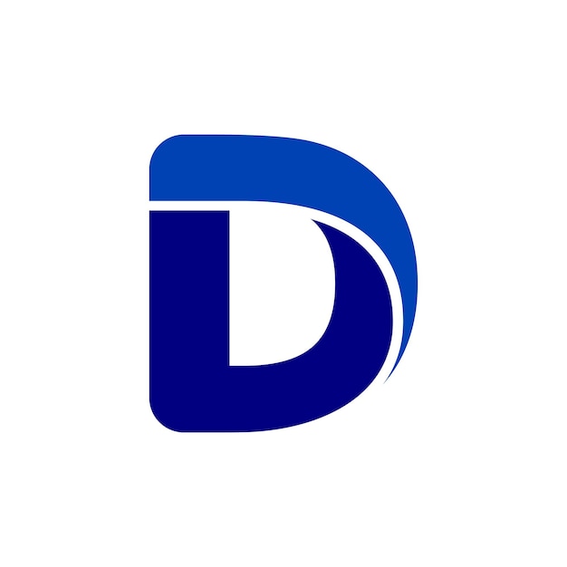 einfaches, modernes, kreatives Buchstabe-D-Logo