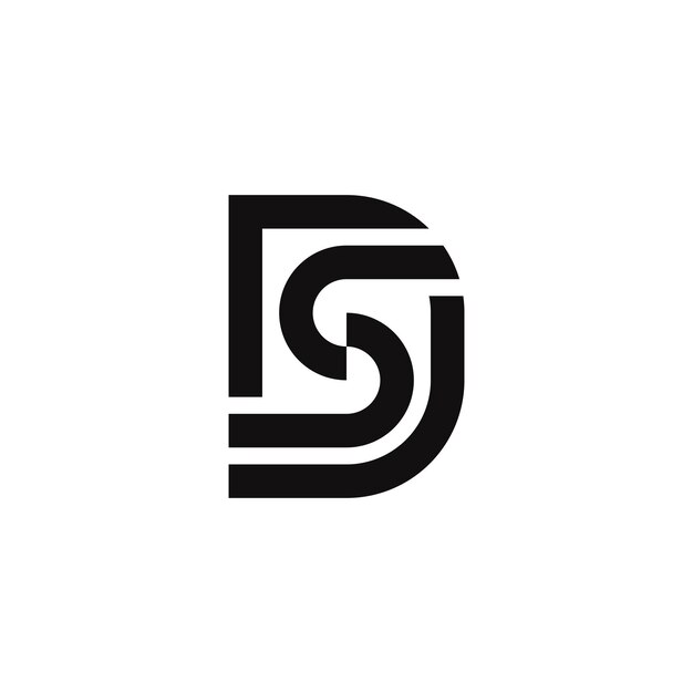 Einfaches monogramm logo ds sd initial sd ds für ihr unternehmen