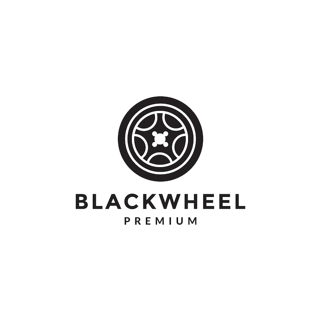 Einfaches schwarzes rad auto logo symbol symbol vektorgrafik design illustration idee kreativ